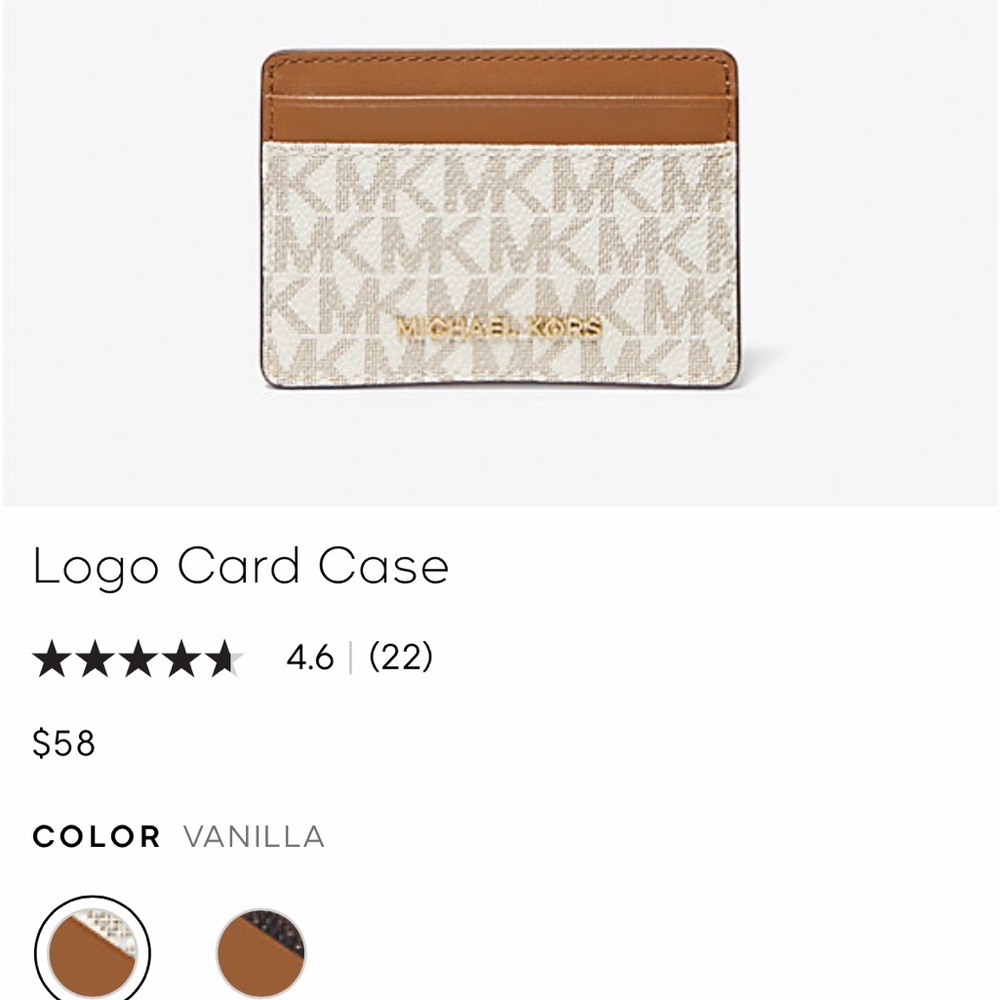 Vanilla Micheal Kors card holder